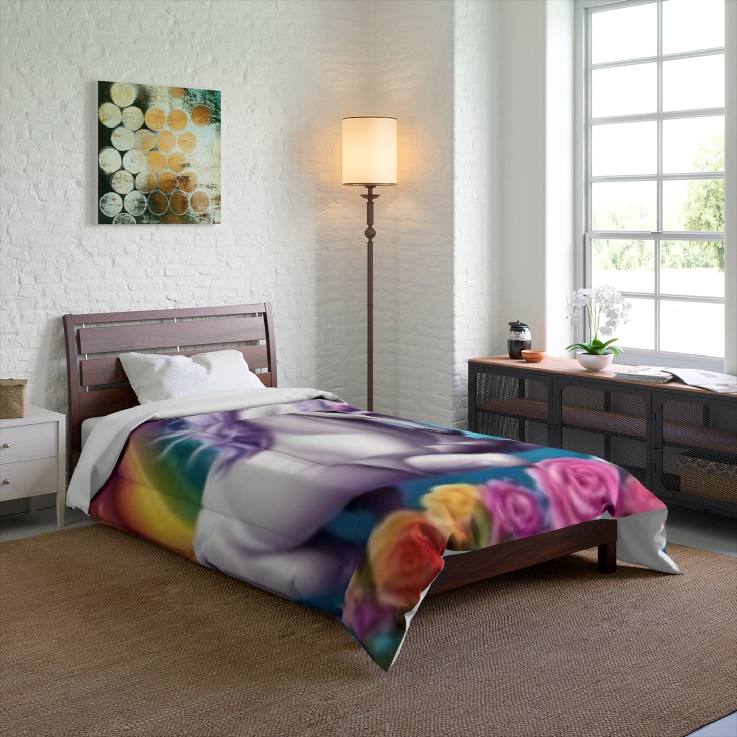 Unicorn Comforter Great for a Girl's Room Matching Pillows Cozy While Watching TV Great Gift