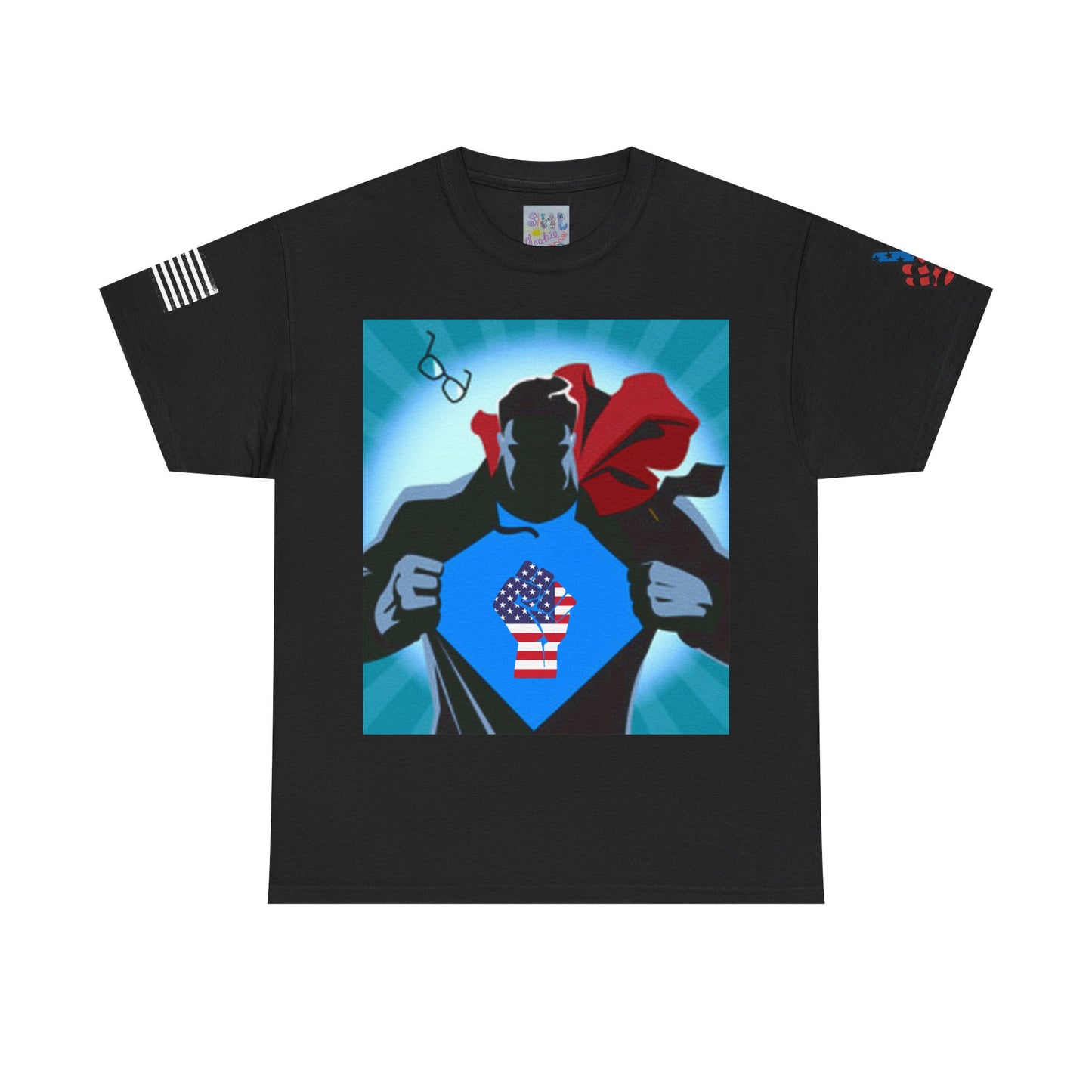 Heroic Man Unisex Heavy Cotton T-shirt, Superhero T-Shirt, Custom Graphic Tee, Fun Gift for Dads, Casual Wear, Birthday Present