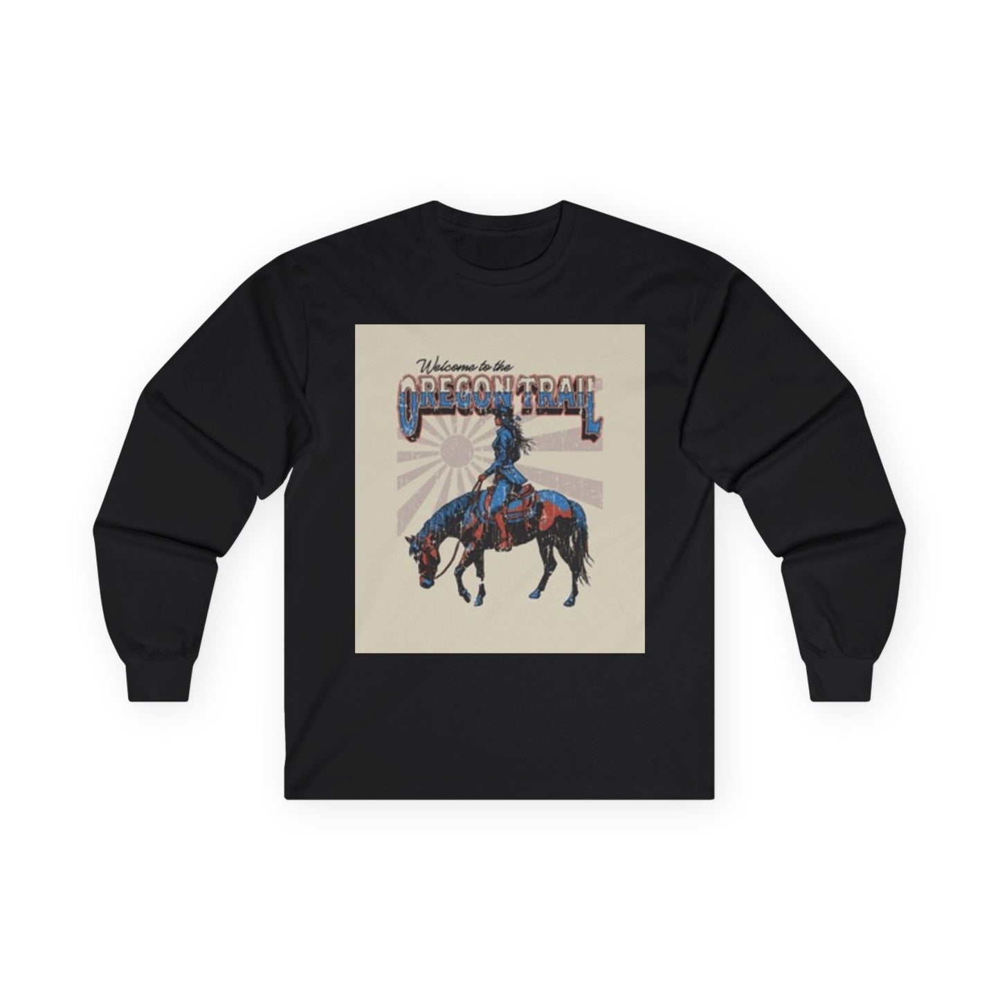 Oregon Trail Long Sleeve Tee - Vintage Western Adventure Shirt
