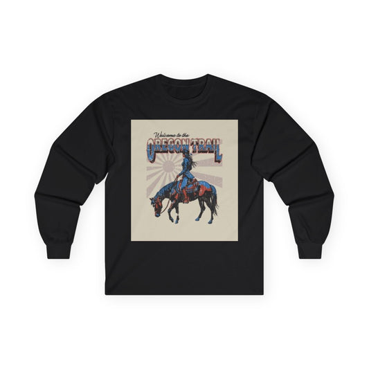 Oregon Trail Long Sleeve Tee - Vintage Western Adventure Shirt
