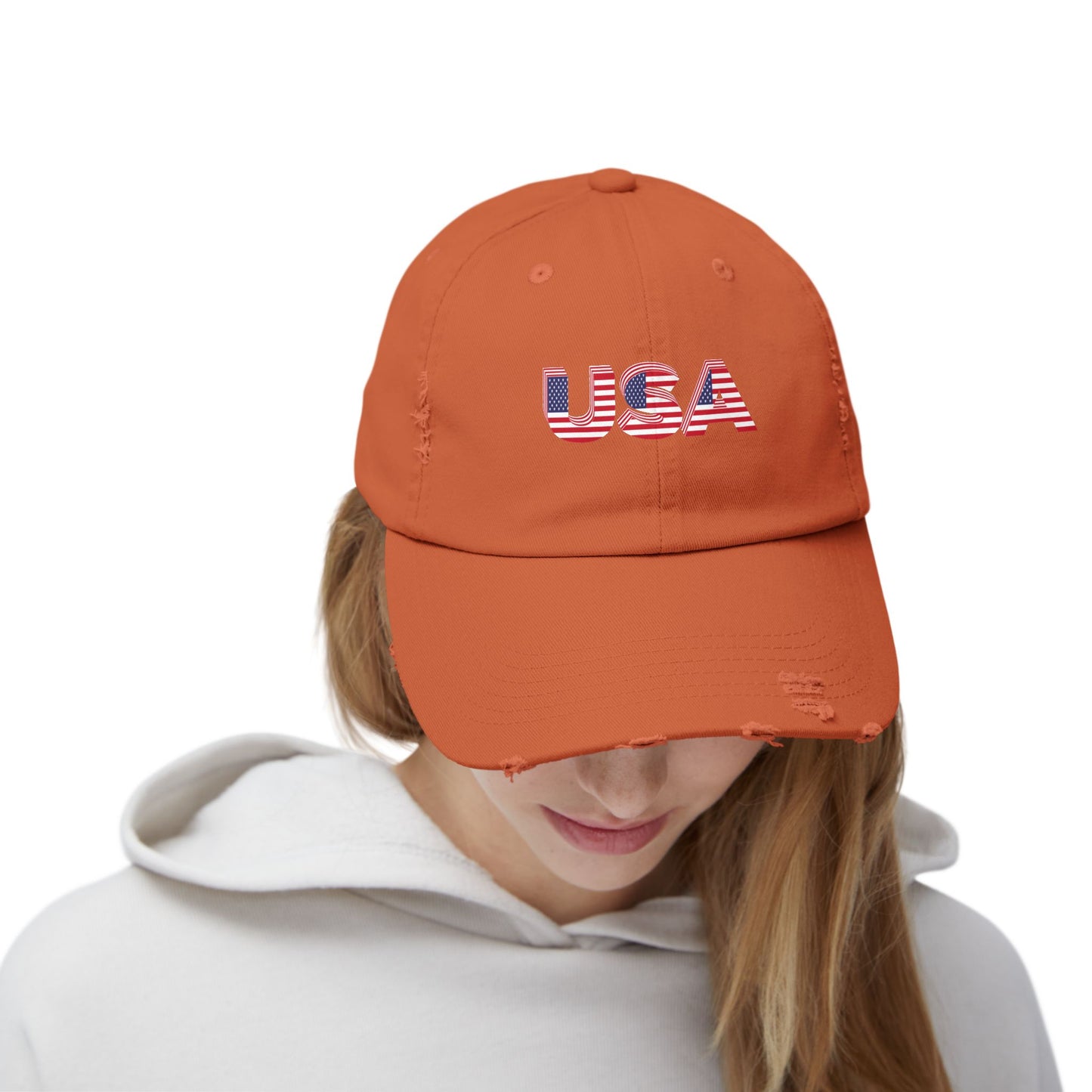 Casquette unisexe effet vieilli – Motif drapeau américain – Idéale pour le jour de l'indépendance et au quotidien 