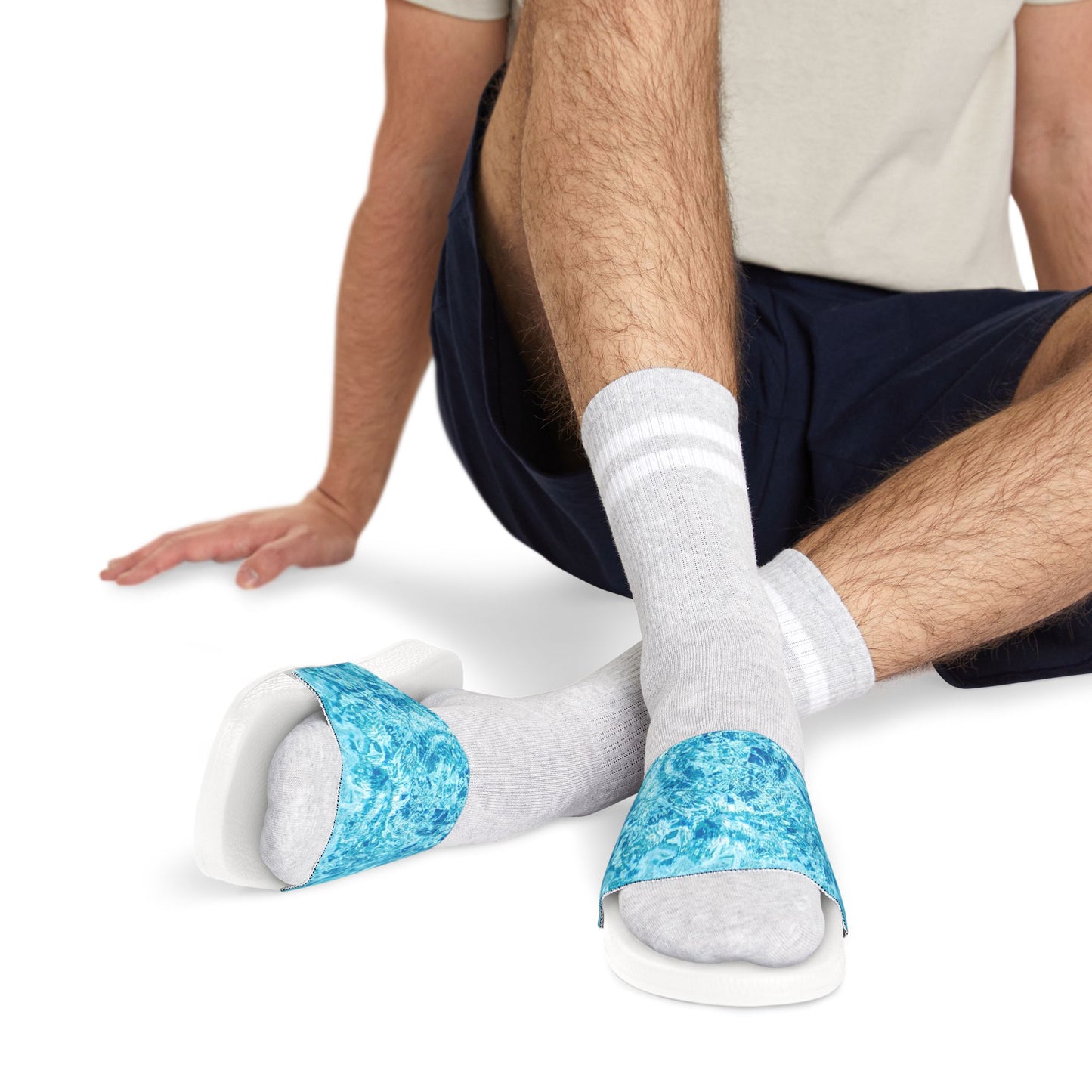 Sandalias de hombre azules Nueva York Hong Kong Florida ama las sandalias