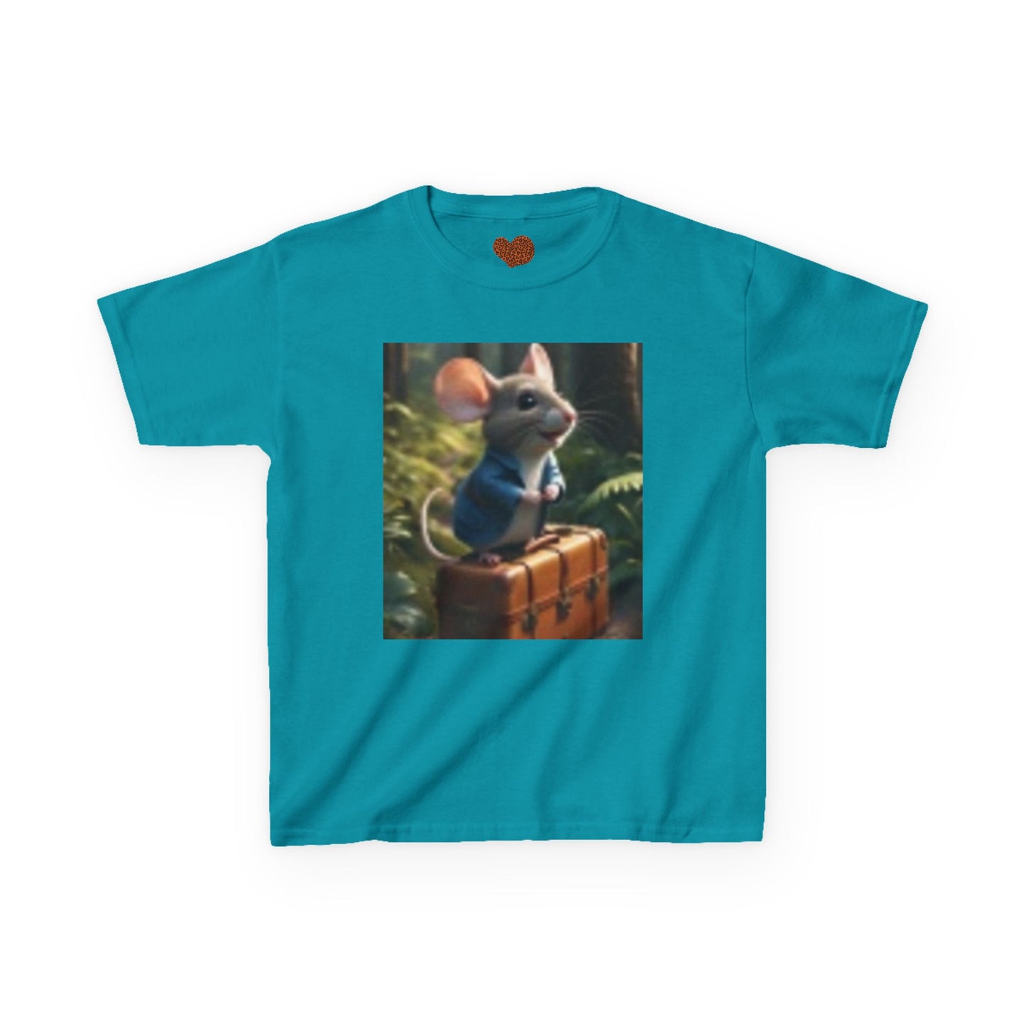 T-shirt d'aventure pour enfants avec motif cœur et souris colorés
