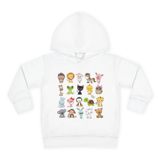 Adorable Animal Print Toddler Pullover Fleece Hoodie | Cute Kids Sweatshirt