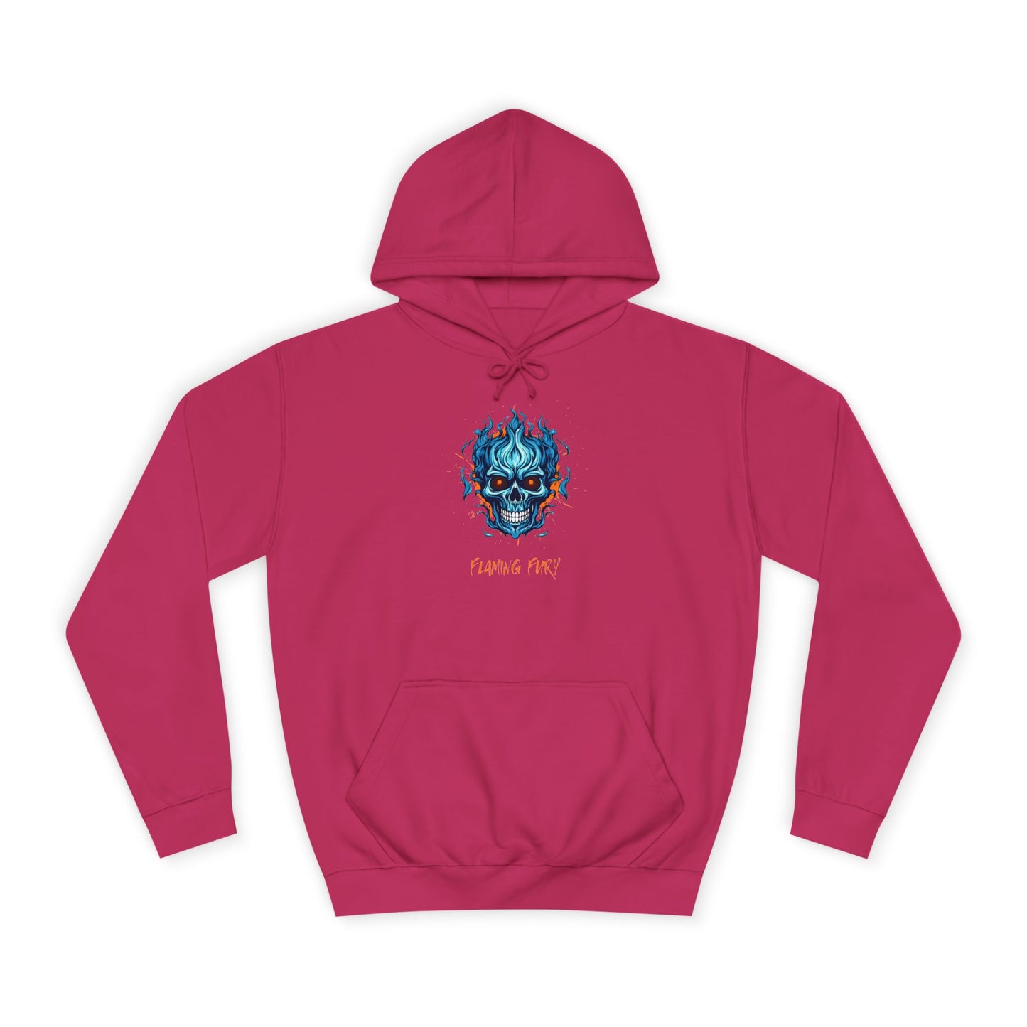 Unisex College Hoodie with Artistic Skull Design, Cozy Pullover, Perfect for Students, Casual Wear, Halloween Apparel, Gift for Him/Her