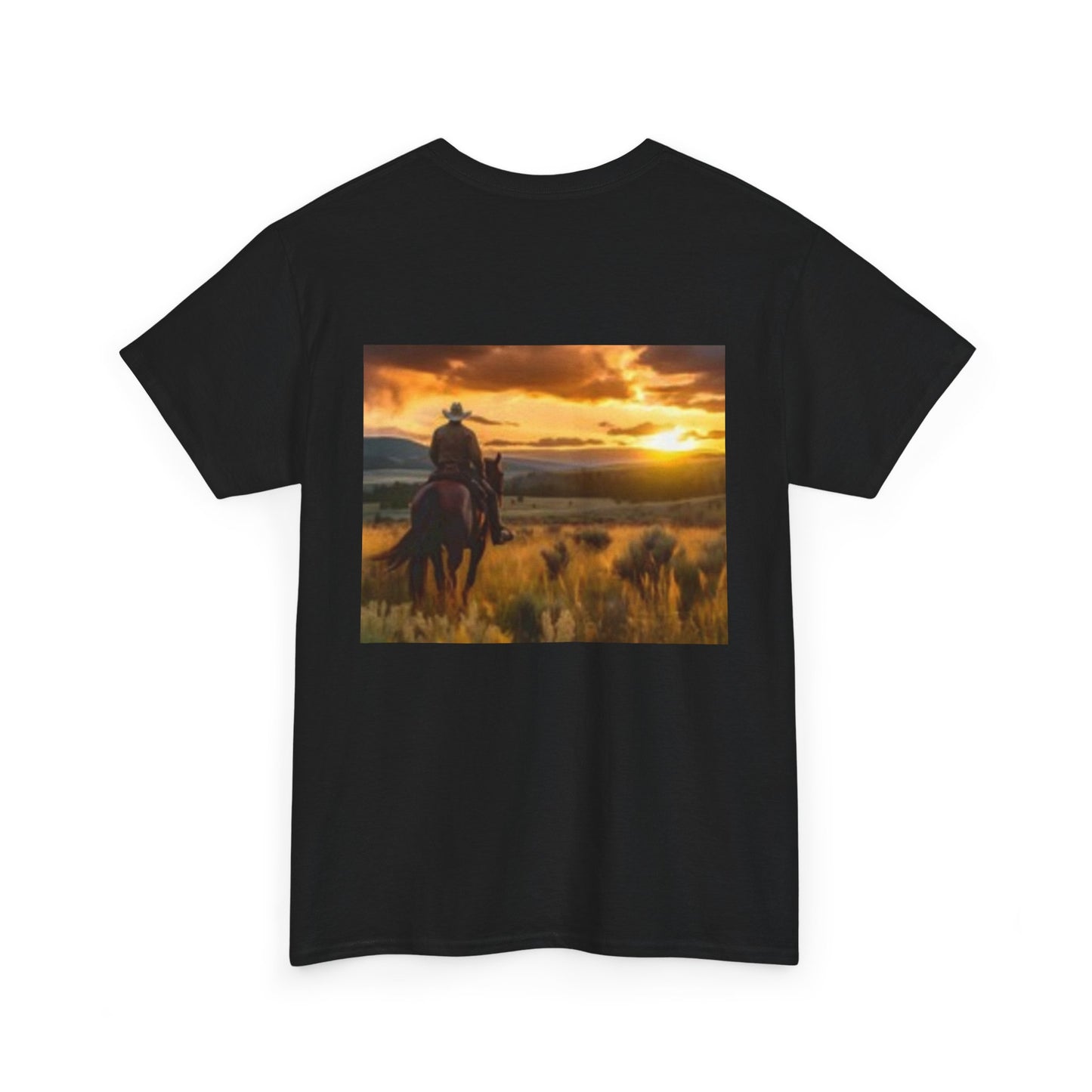Handsome Cowboy with Muscles Chest Unisex Heavy Cotton Tee