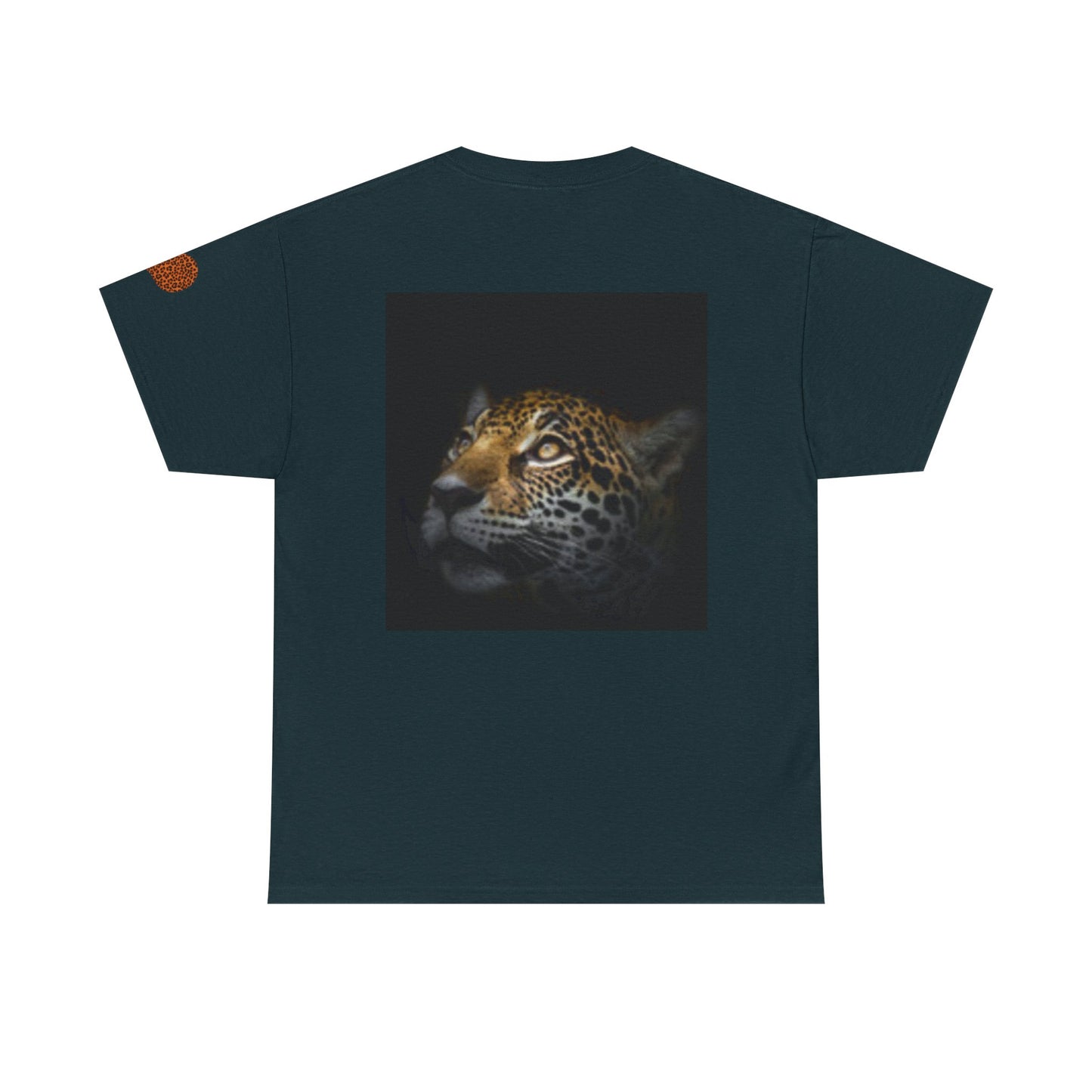 Unisex Heavy Cotton Tee - Fierce Leopard Design - Perfect for Wildlife Lovers