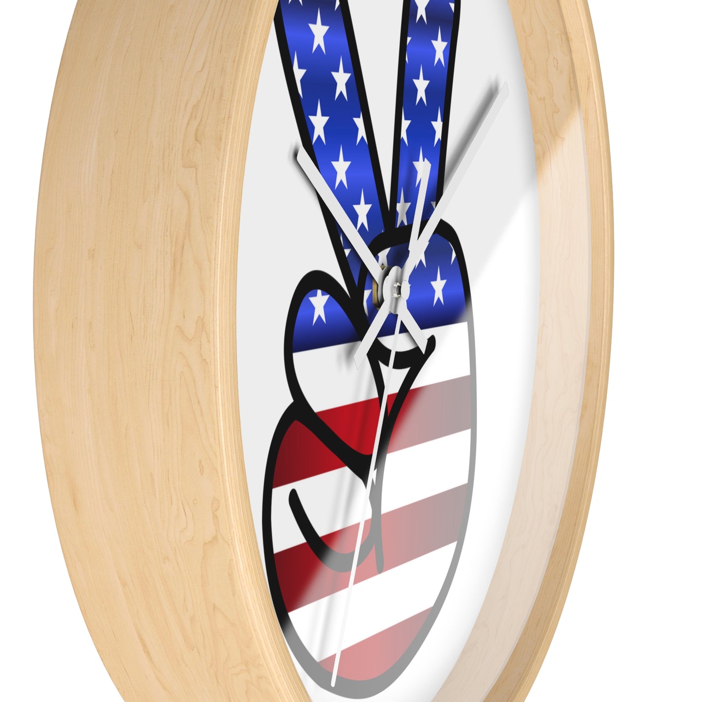 Horloge murale signe de paix rouge blanc bleu