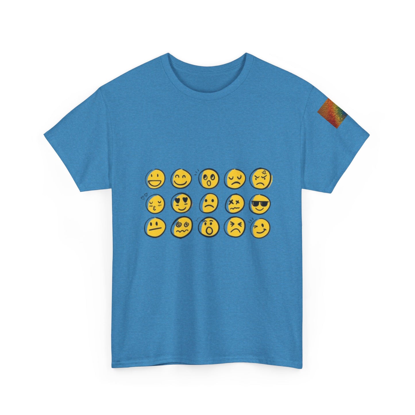 Playful Emoji & Monster Graphic Tee for Fun Lovers