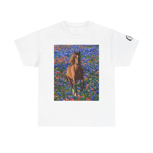 Wild Horse Spirit Unisex Heavy Cotton Tee - Nature-Inspired Graphic Shirt