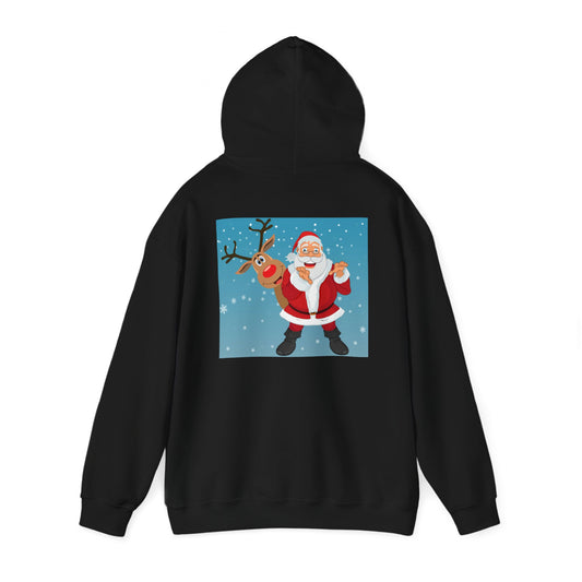 Sweat à capuche Père Noël et renne