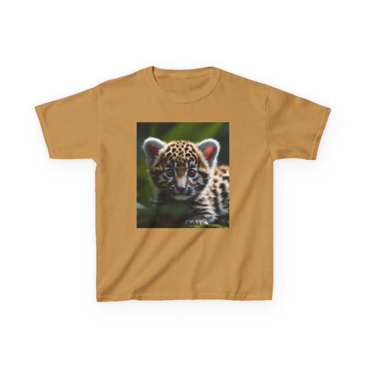 Wildlife Lover Kids Tee - Adorable Jaguar Cub Design