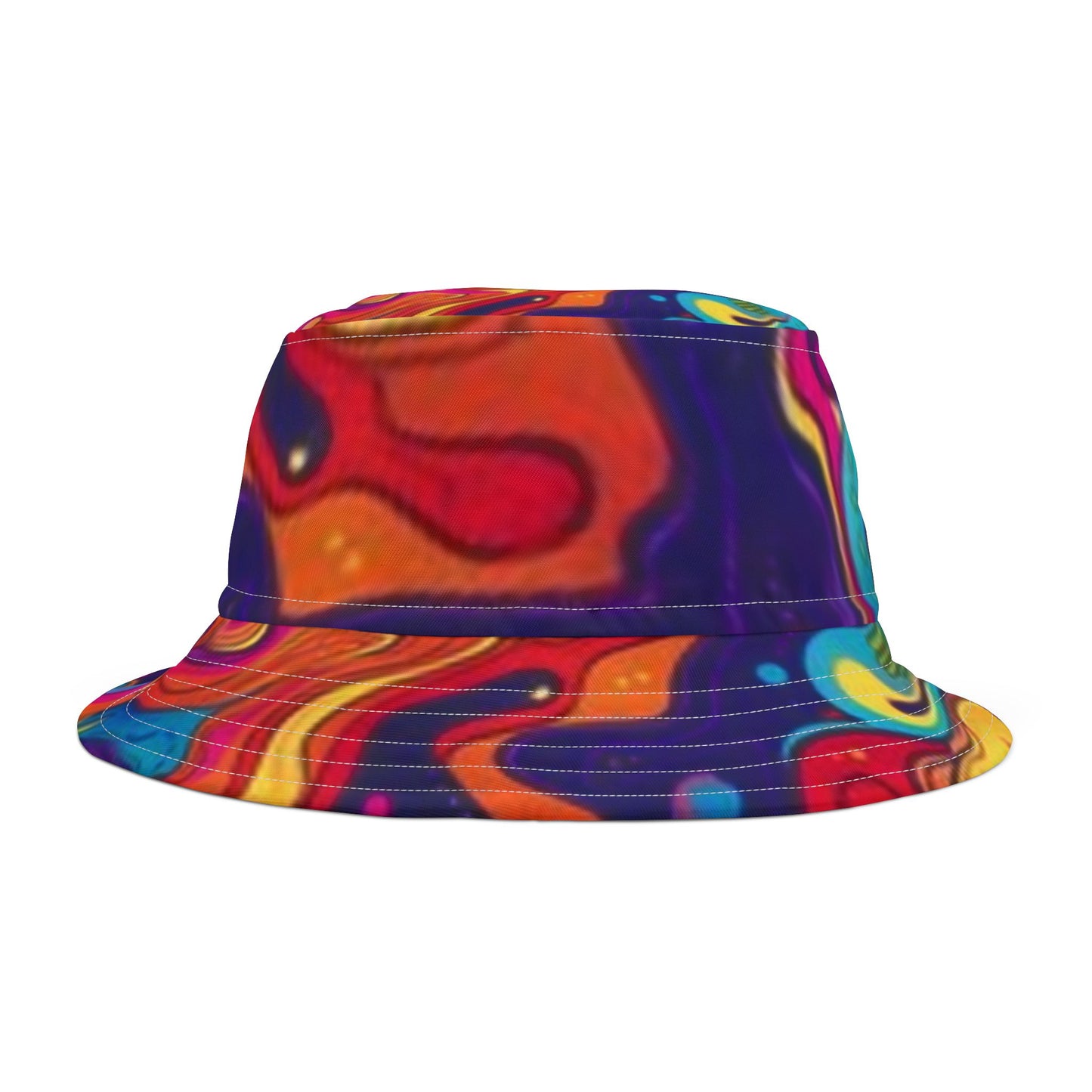 Bob abstrait et vibrant : un accessoire de mode coloré pour les aventures estivales