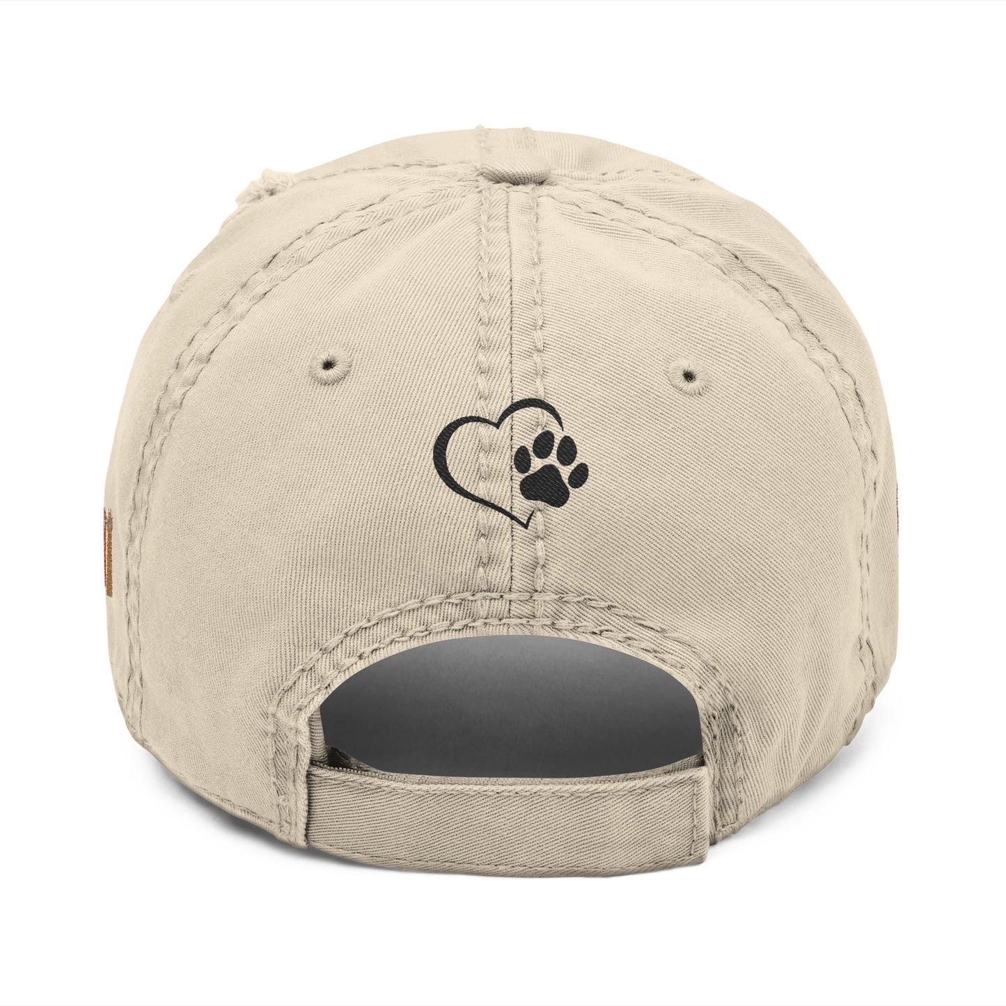 Distressed Cat Dad Hat - Embroidered, Casual Style for Cat Lovers