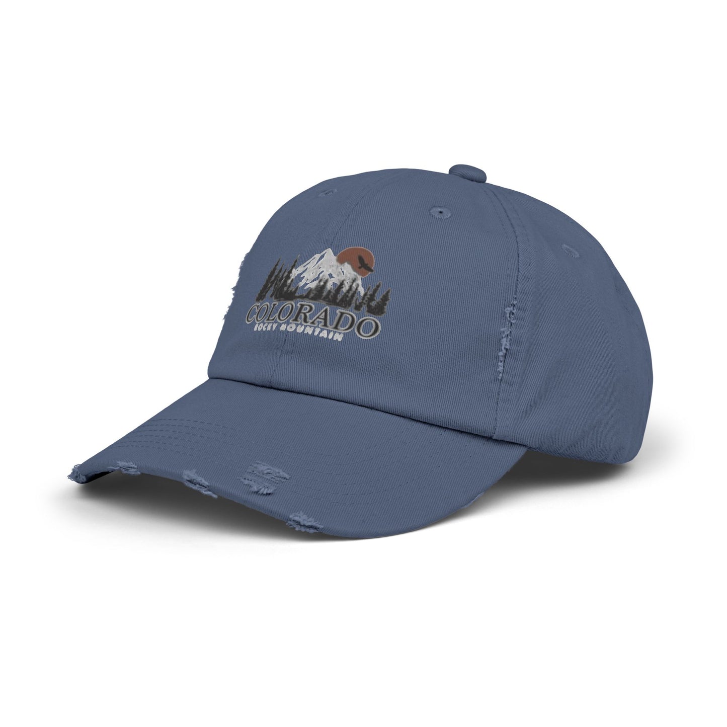 Casquette unisexe effet vieilli - Chapeau d'aventure des montagnes Rocheuses du Colorado