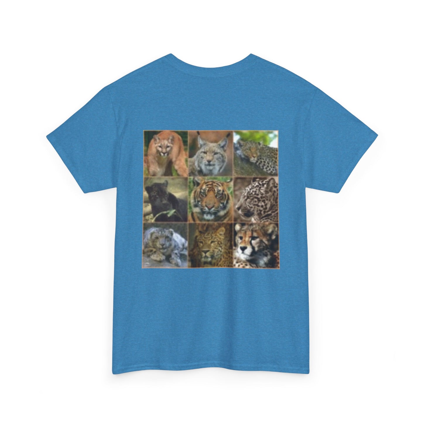 T-shirt unisexe en coton épais pour amoureux de la faune – Motif léopard féroce 