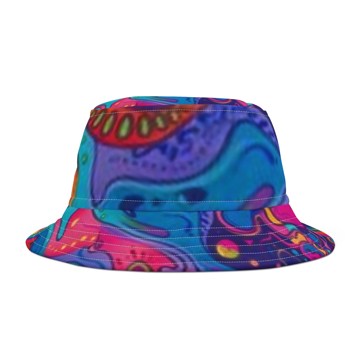 Bob abstrait et vibrant : un accessoire de mode coloré pour les aventures estivales