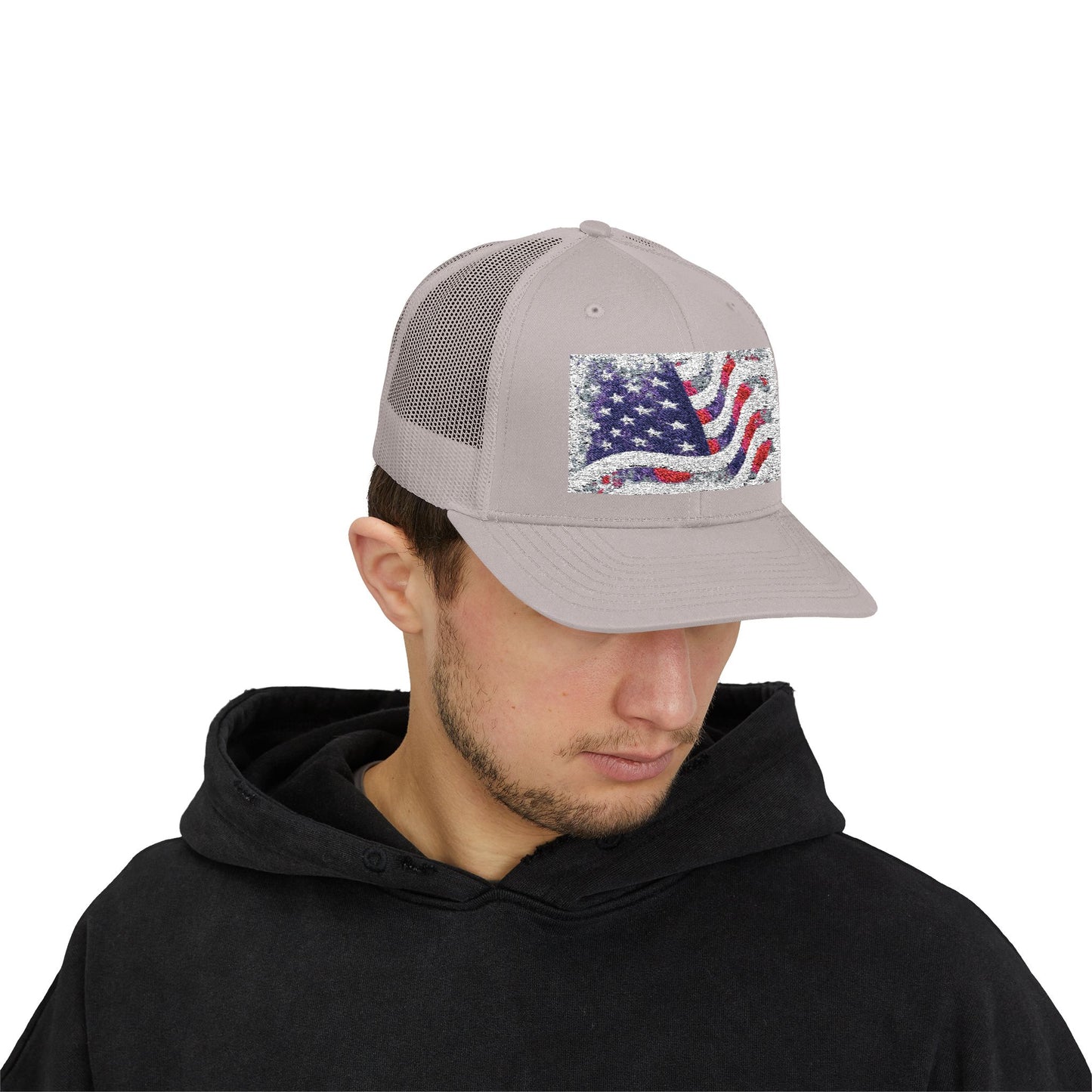 Casquette snapback patriotique style camionneur – Motif drapeau américain 