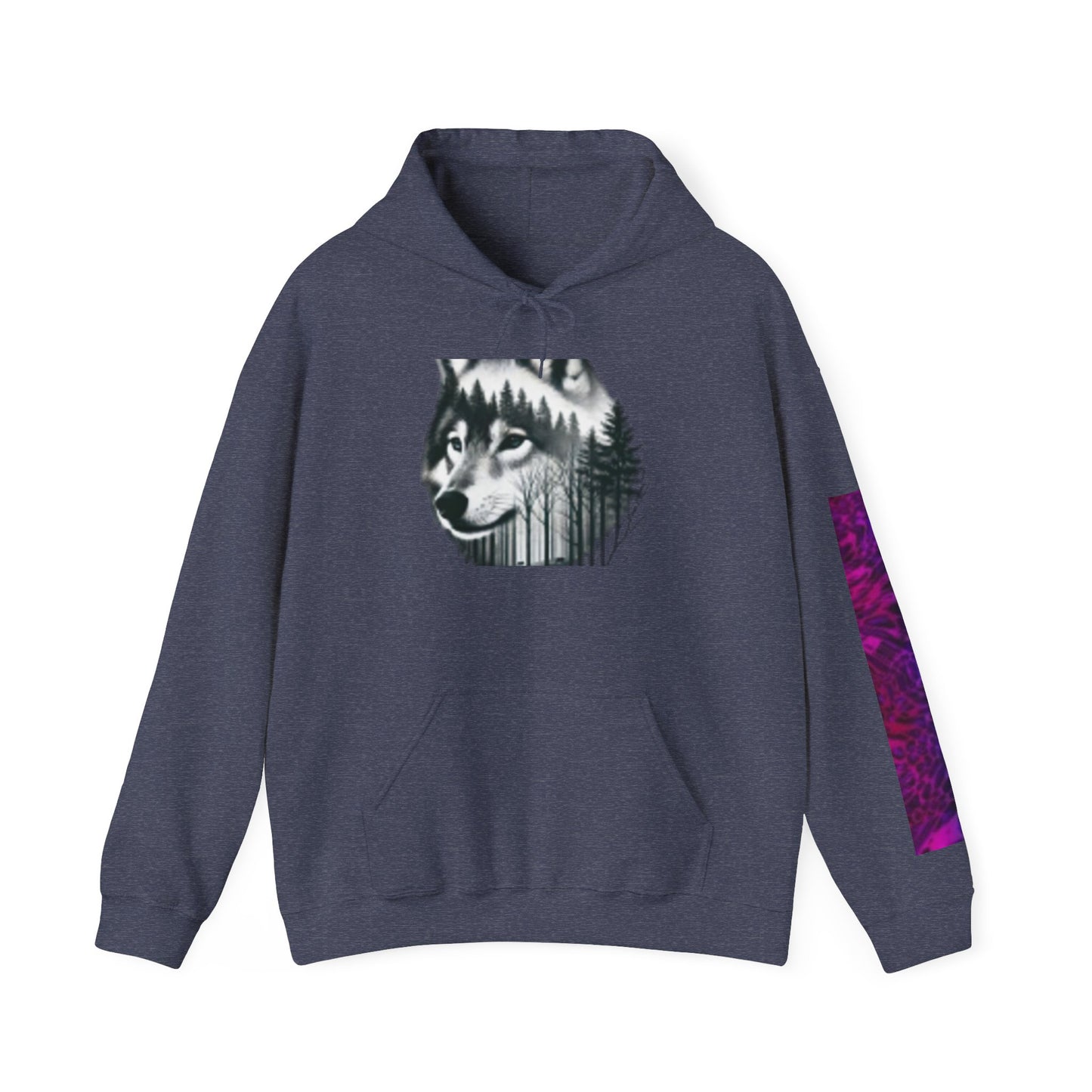 Wolf & Woman Graphic Hoodie - Unisex Heavy Blend™ Sweatshirt for Nature Lovers