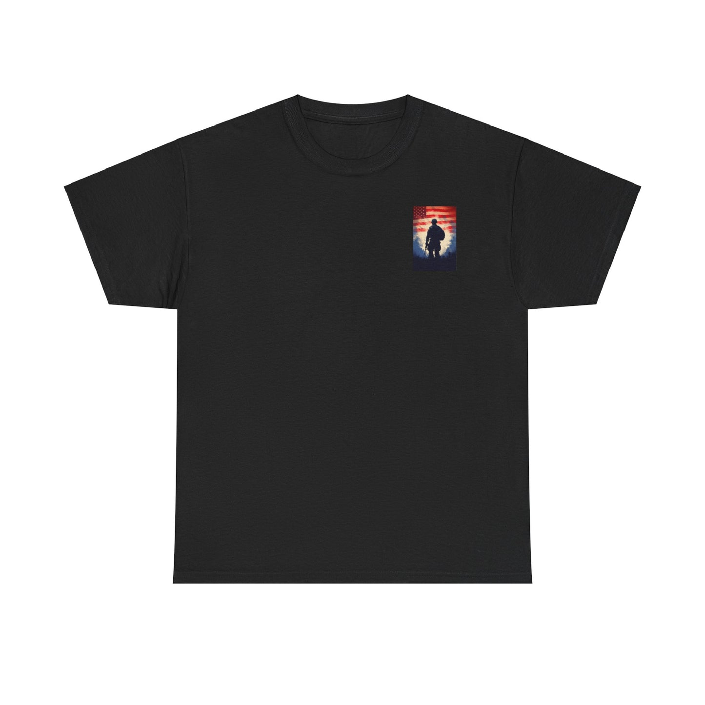 T-shirt USA Flag Military Man with Gun