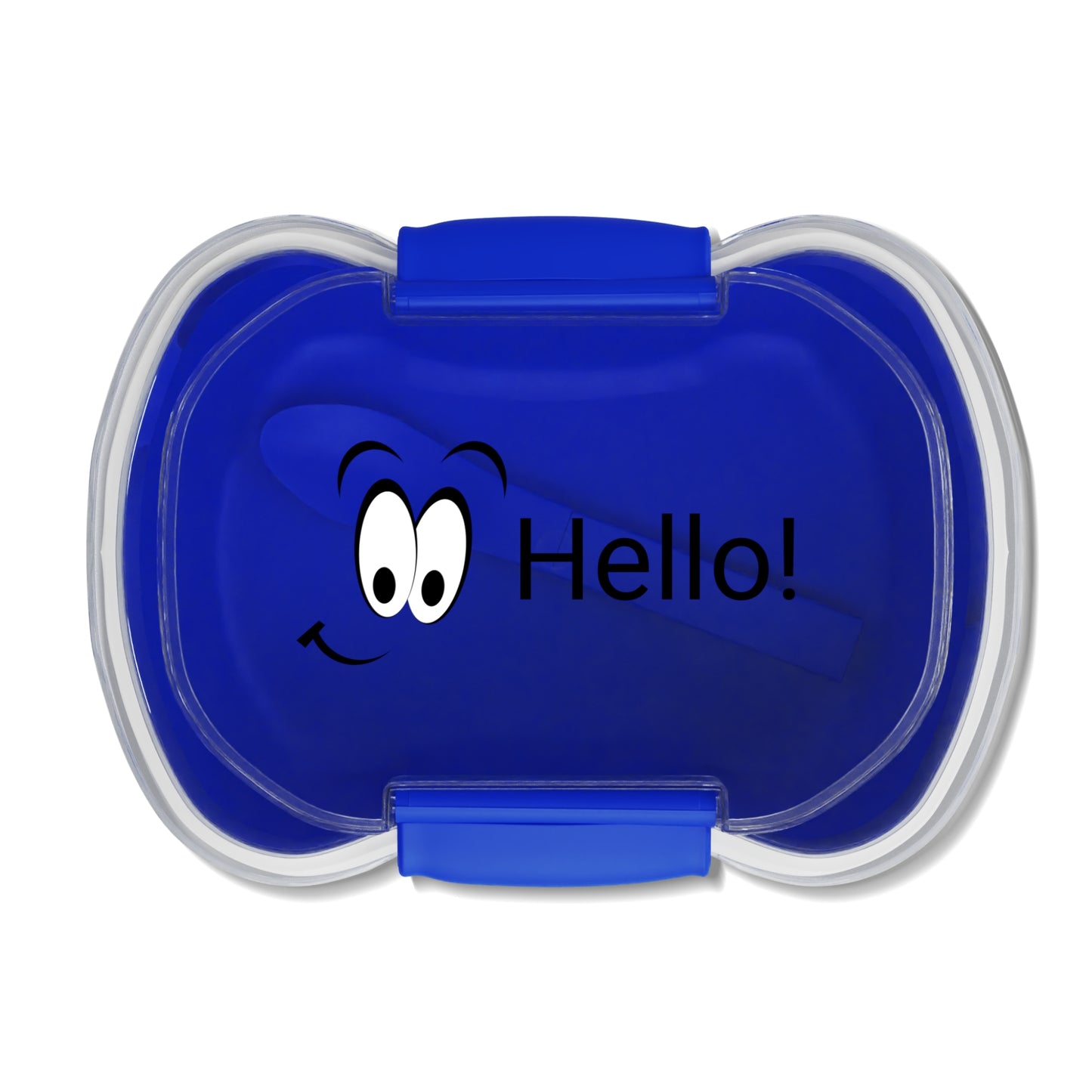 Caja Bento de dos niveles ¡Con cara de Hello Tasty Food adentro!