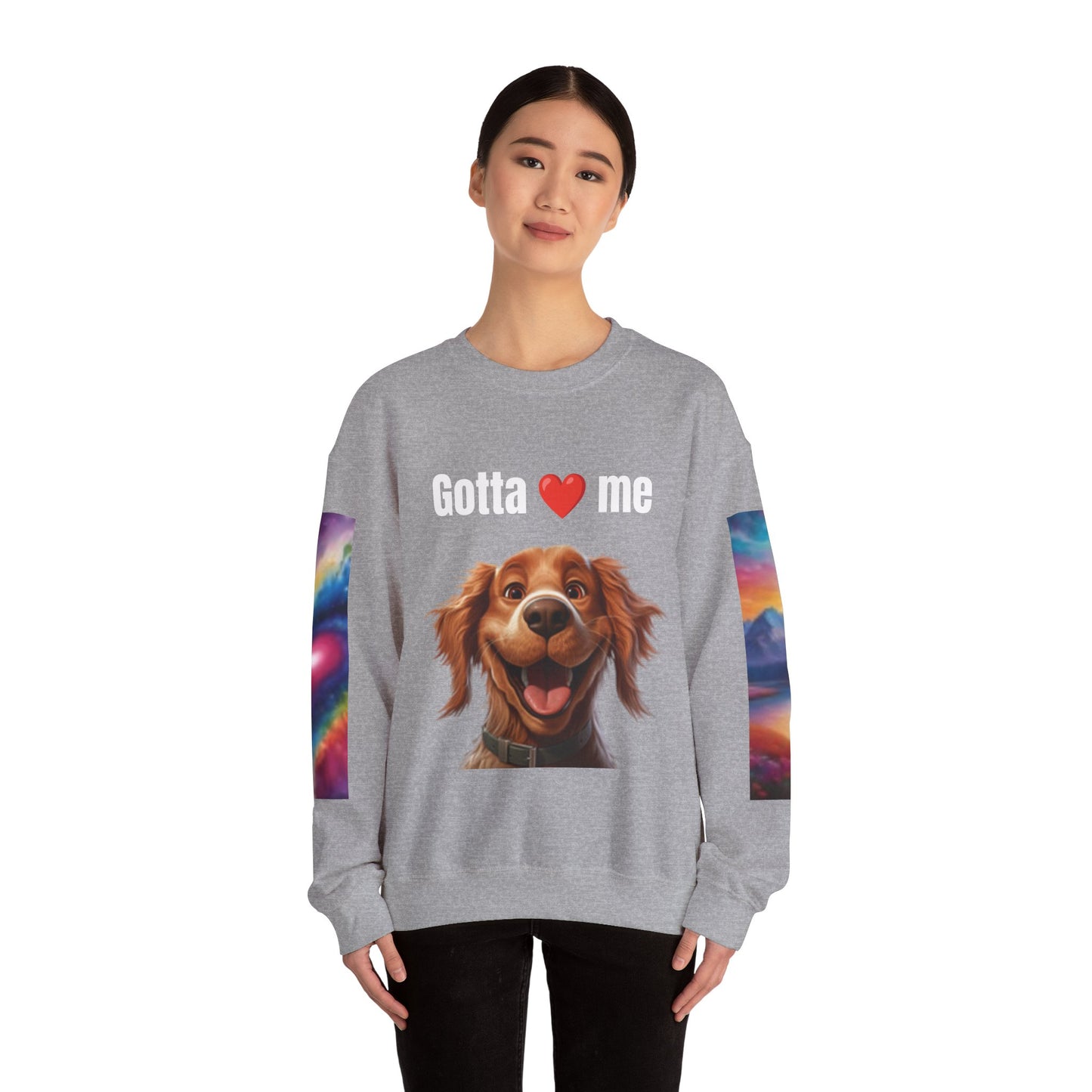 Dog Lover Cat Spider Crewneck Sweatshirt, Gotta Love Me Sweatshirt, Funny Pet Gift, Cozy Dog Sweatshirt, Unisex Animal Lover Apparel