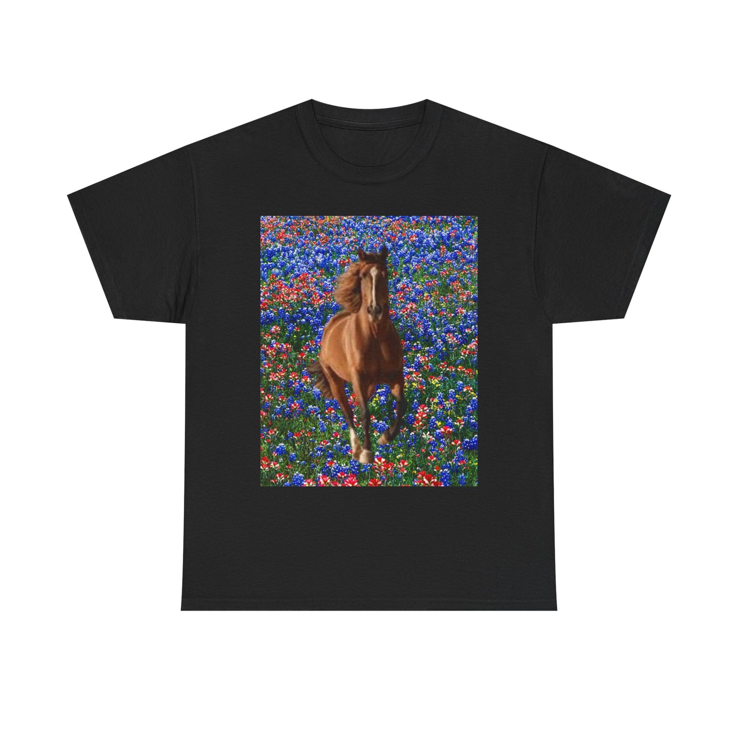 Wild Horse Spirit Unisex Heavy Cotton Tee - Nature-Inspired Graphic Shirt