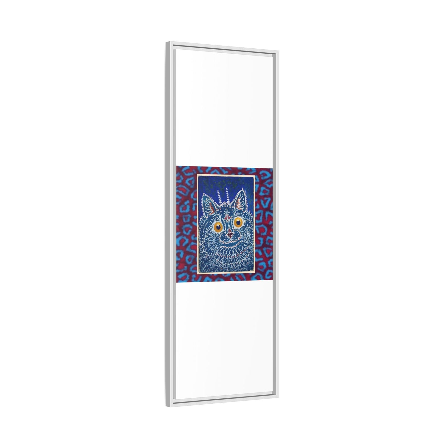 Colorful Cat Framed Matte Canvas Art - Whimsical Home Decor