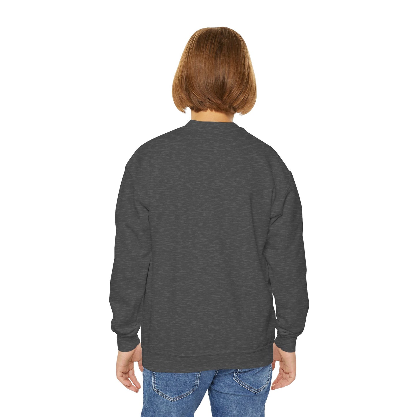 Sweat-shirt ras du cou pour jeunes avec adorable imprimé créature fantastique 
