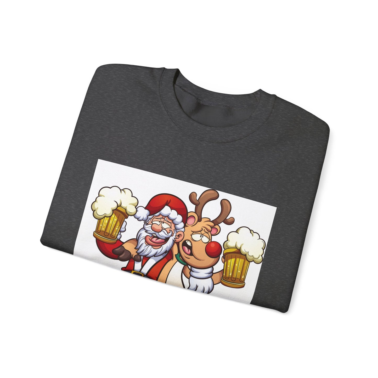 Sweatshirt Santa Claus Reindeer drinking beer 🍺