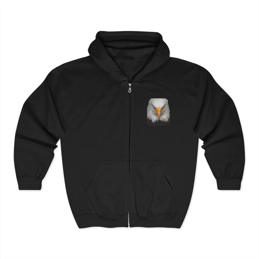 Wild West Eagle Full Zip Hoodie for Outdoor Adventure