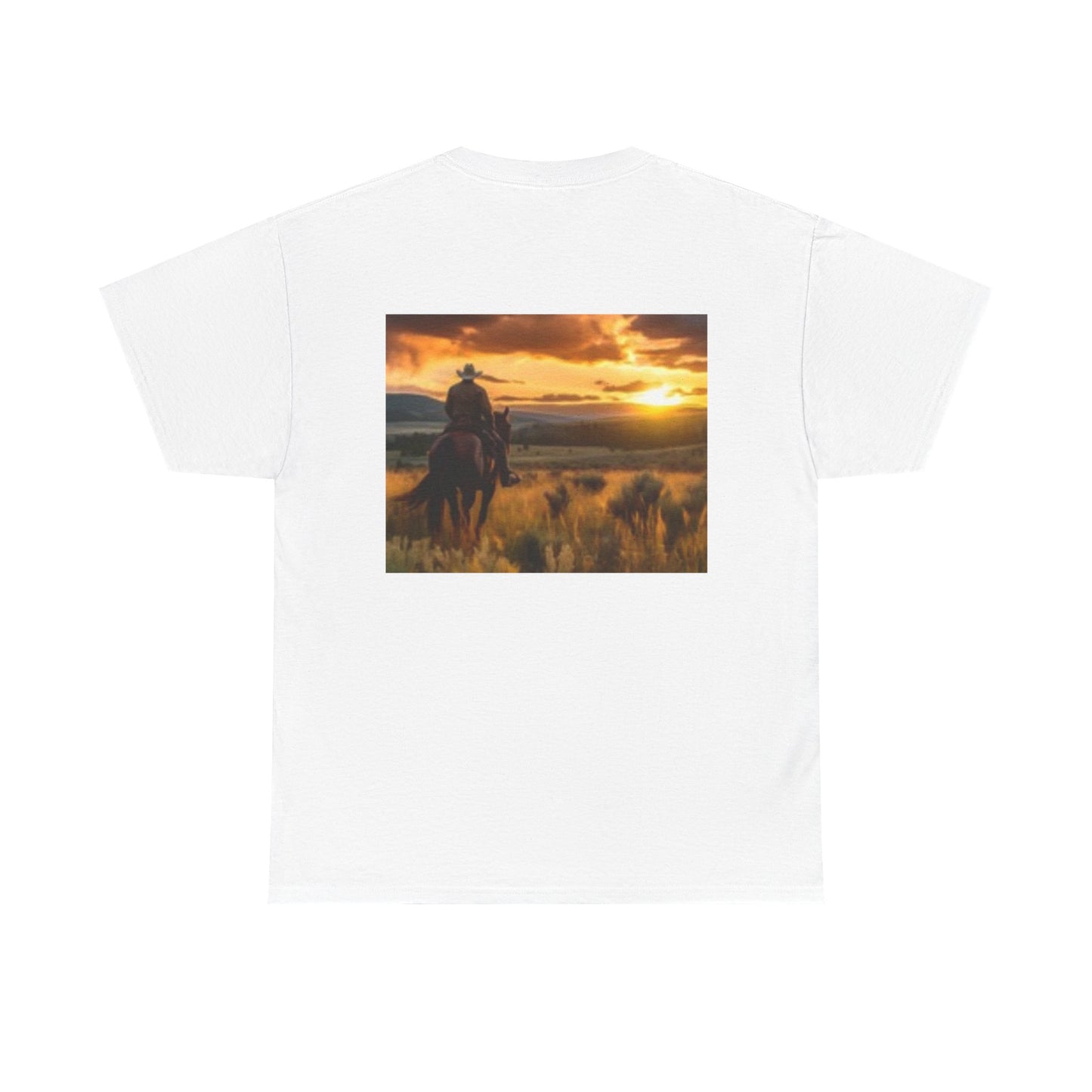 Handsome Cowboy with Muscles Chest Unisex Heavy Cotton Tee