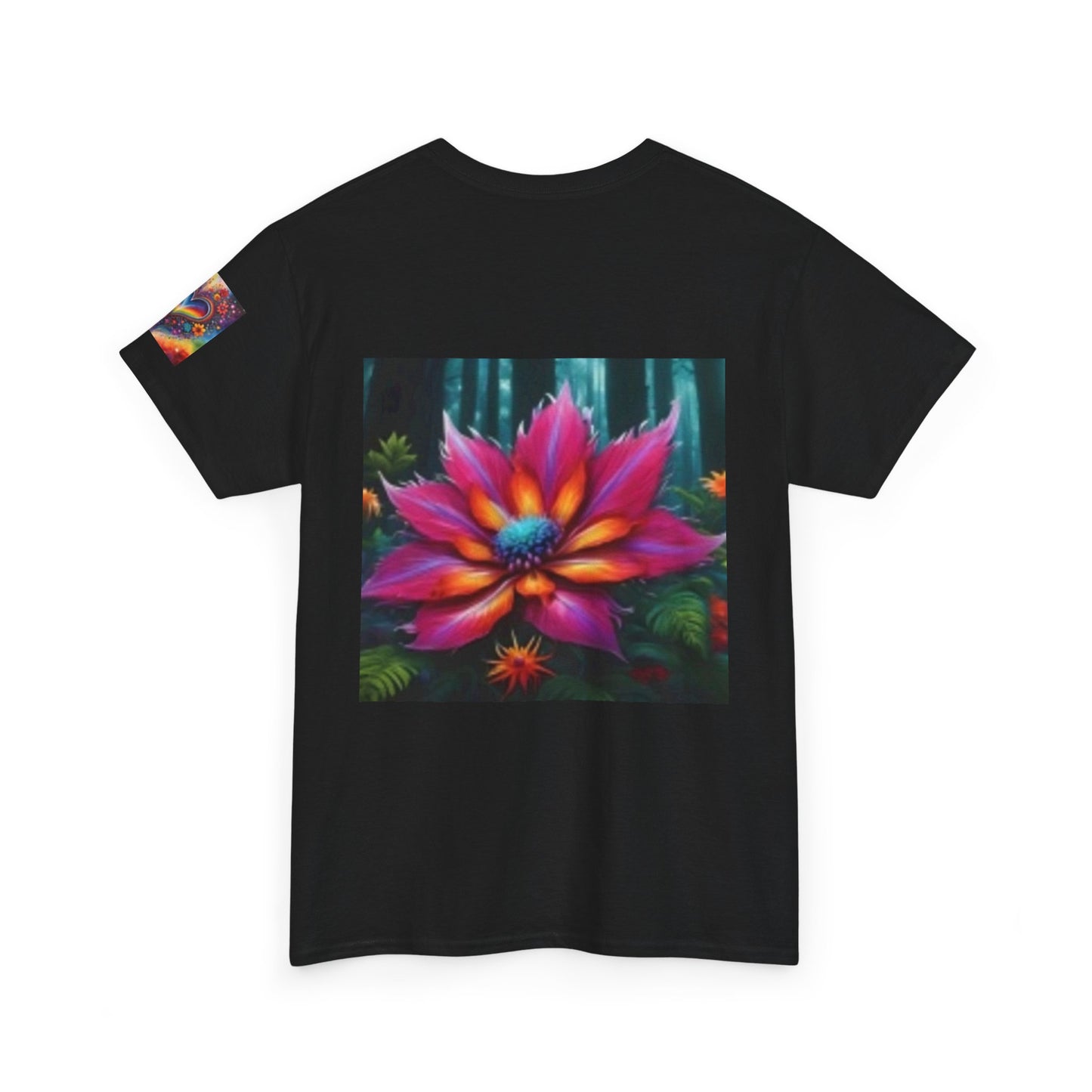 Vibrant Jungle Art Unisex Heavy Cotton Tee - Nature Inspired Graphic Shirt