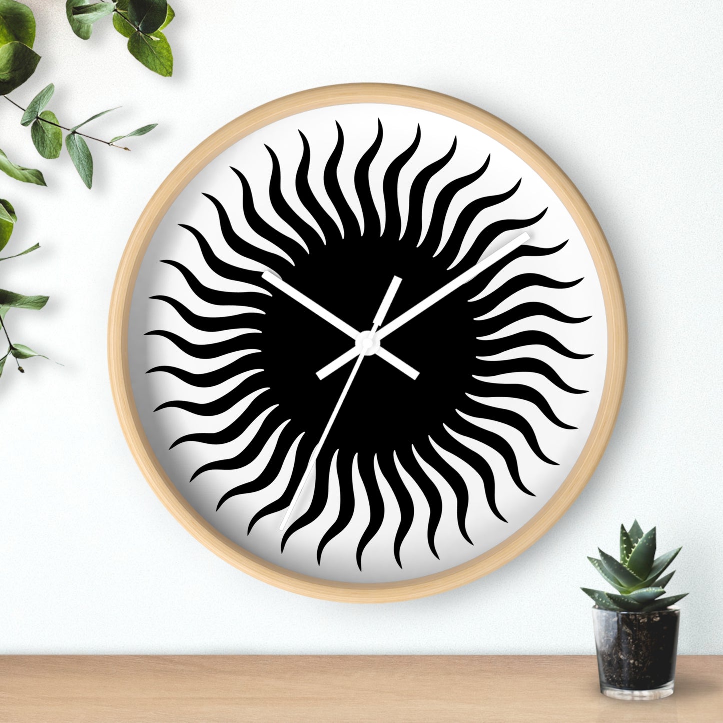 Horloge murale Soleil Noir