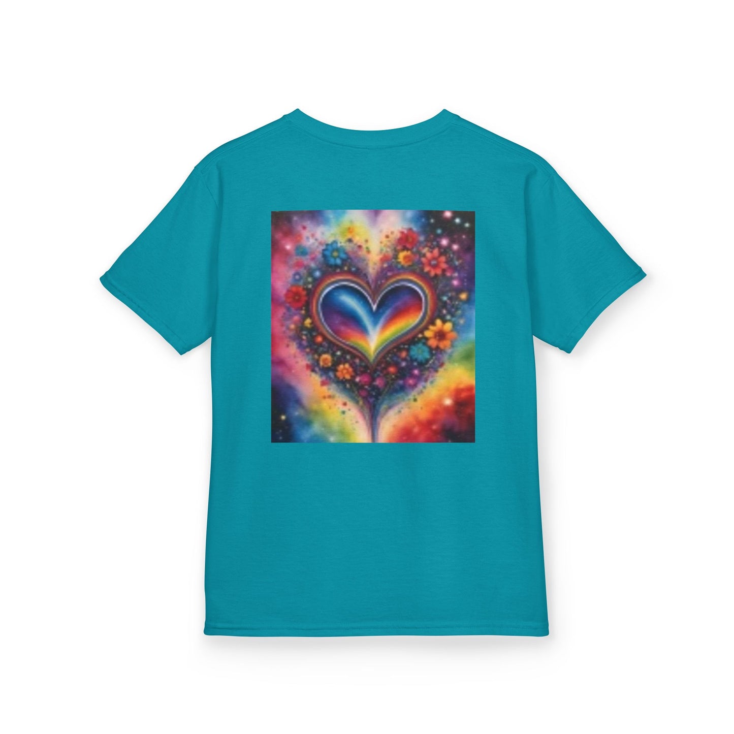 T-shirt en coton épais™ pour enfants avec motif singe amusant et cœur coloré 