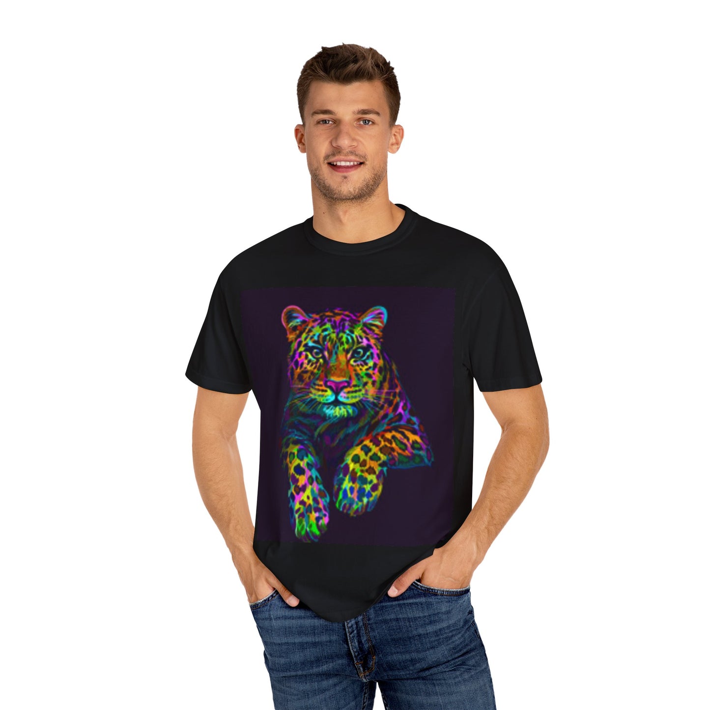 Vibrant Jungle Leopard T-Shirt for Nature Lovers