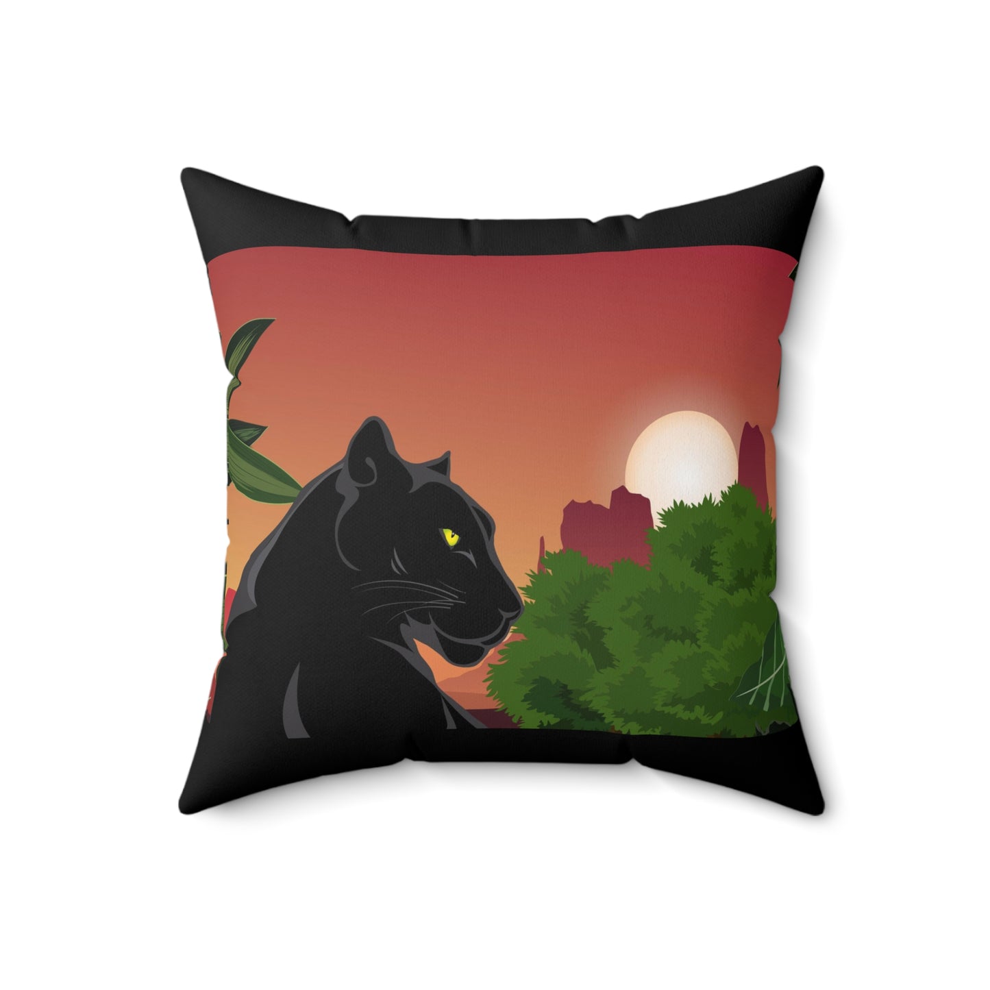 Coussin carré en faux suède 