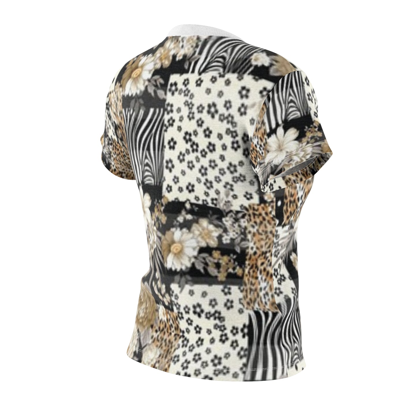 Camiseta de patchwork floral bohemia para mujeres creativas: pijama informal con estilo