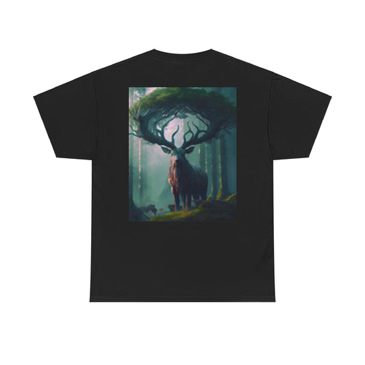 Unisex Heavy Cotton T-shirt Deer Forest