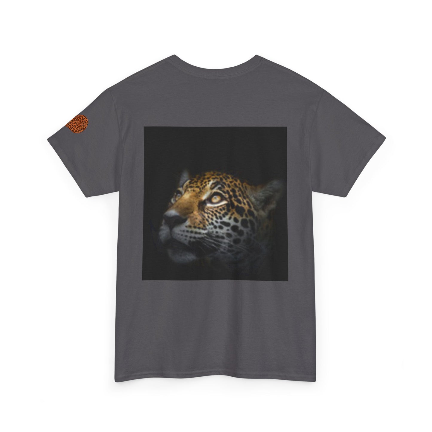 Unisex Heavy Cotton Tee - Fierce Leopard Design - Perfect for Wildlife Lovers