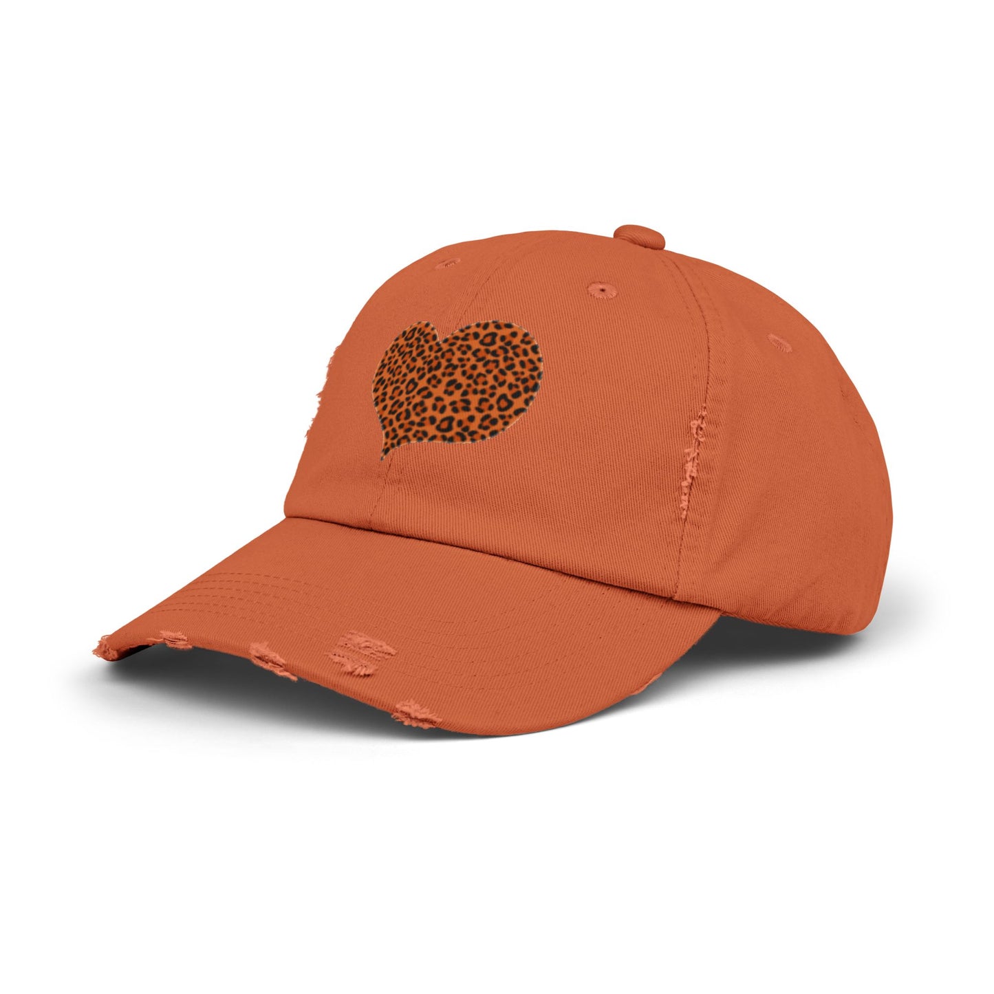 Gorra unisex con estampado de leopardo y corazón: un accesorio informal de moda para cualquier ocasión. 