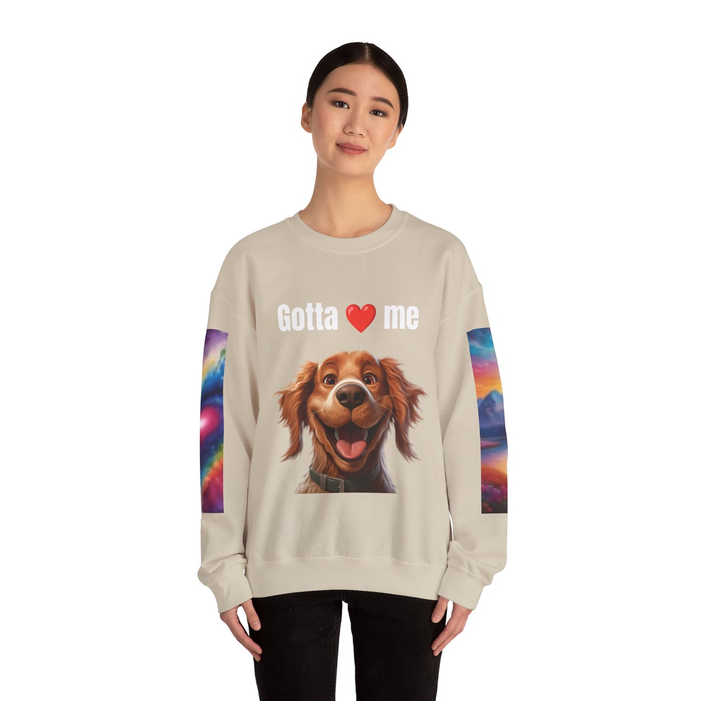Dog Lover Cat Spider Crewneck Sweatshirt, Gotta Love Me Sweatshirt, Funny Pet Gift, Cozy Dog Sweatshirt, Unisex Animal Lover Apparel