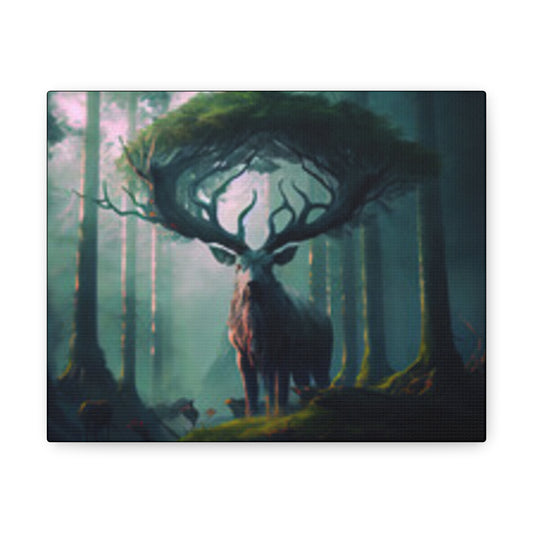 Canvas Gallery Wraps  Picture Deer Forest