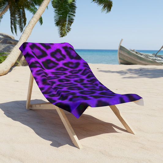 Serviette de plage à imprimé léopard vibrant - Parfaite pour s'amuser en été !