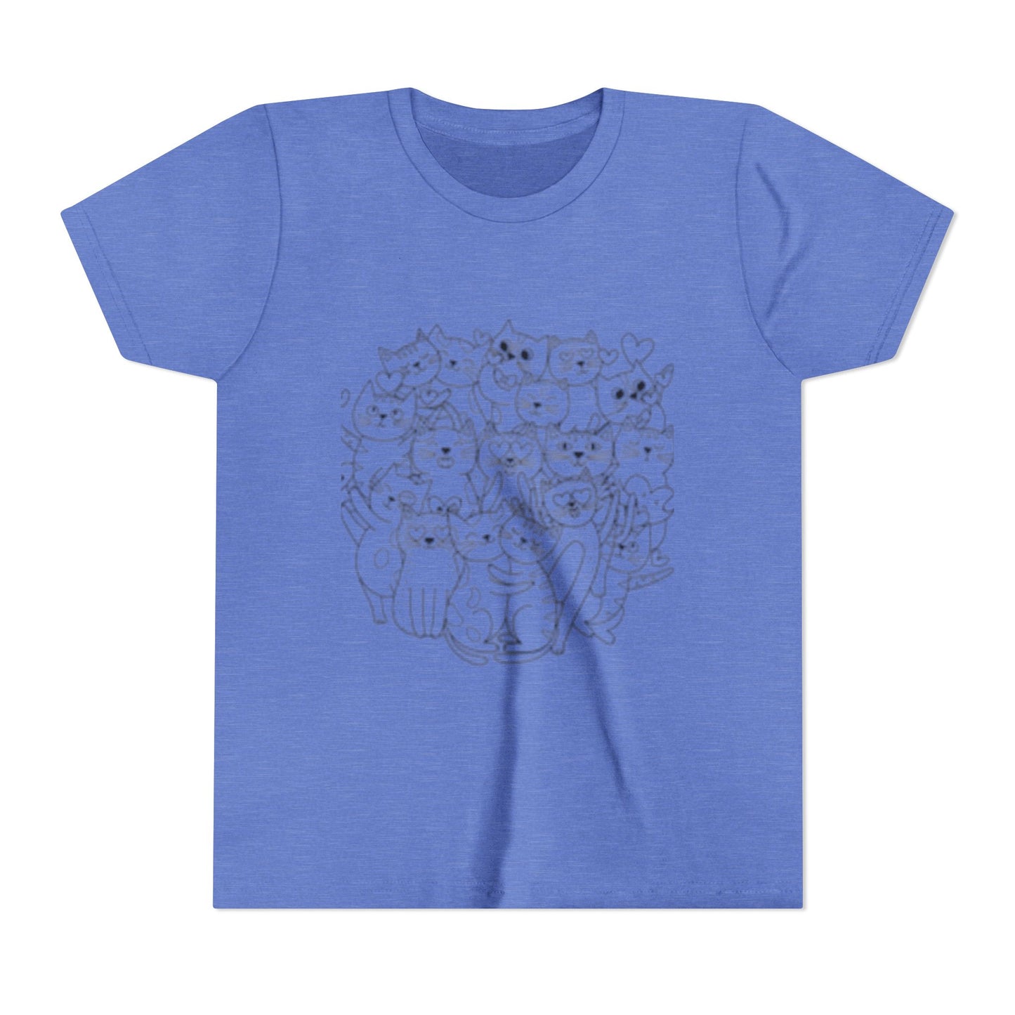 T-shirt à manches courtes pour jeunes avec illustration de chat mignon – Cadeau idéal pour les amoureux des animaux 