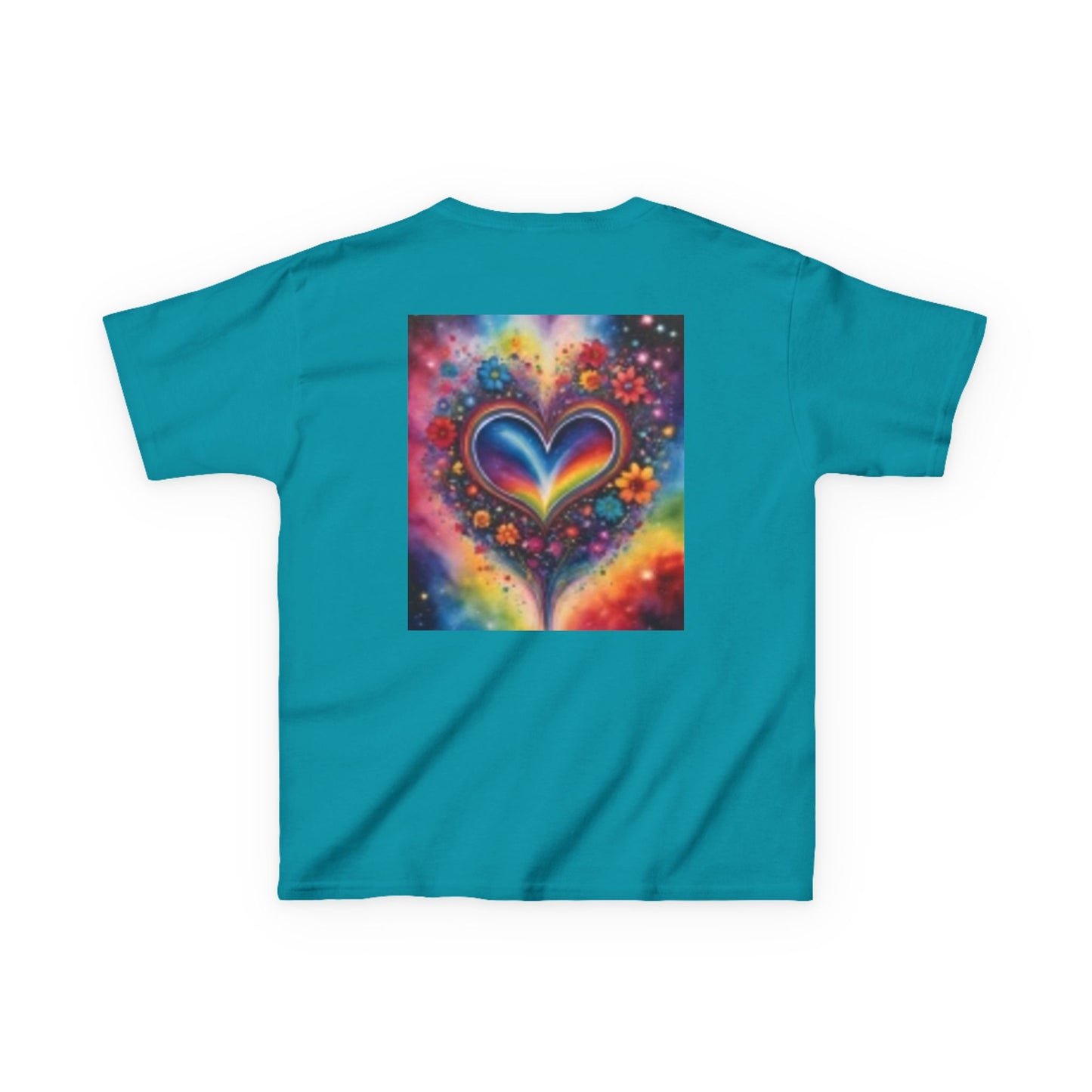 T-shirt en coton épais™ pour enfants avec motif singe amusant et cœur coloré 