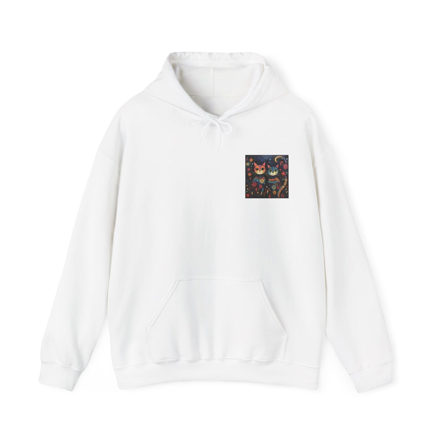 Colorful Cat Party Hooded Sweatshirt