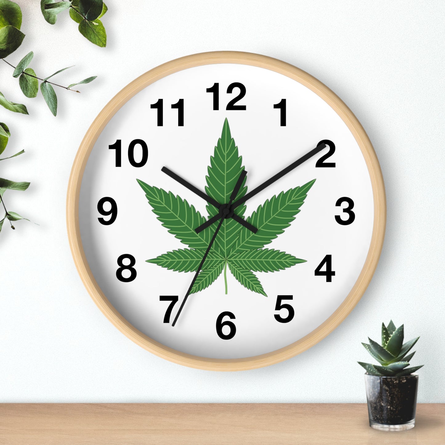 Horloge murale Feuille de marijuana