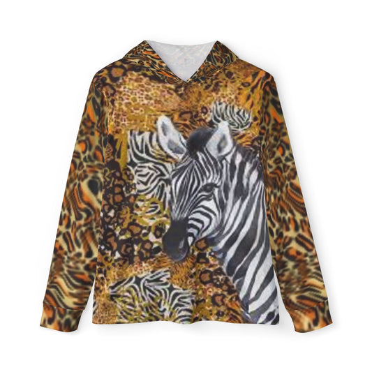 Men's Wild Animal Print Warmup Hoodie - Stylish Sportswear for Nature Lovers