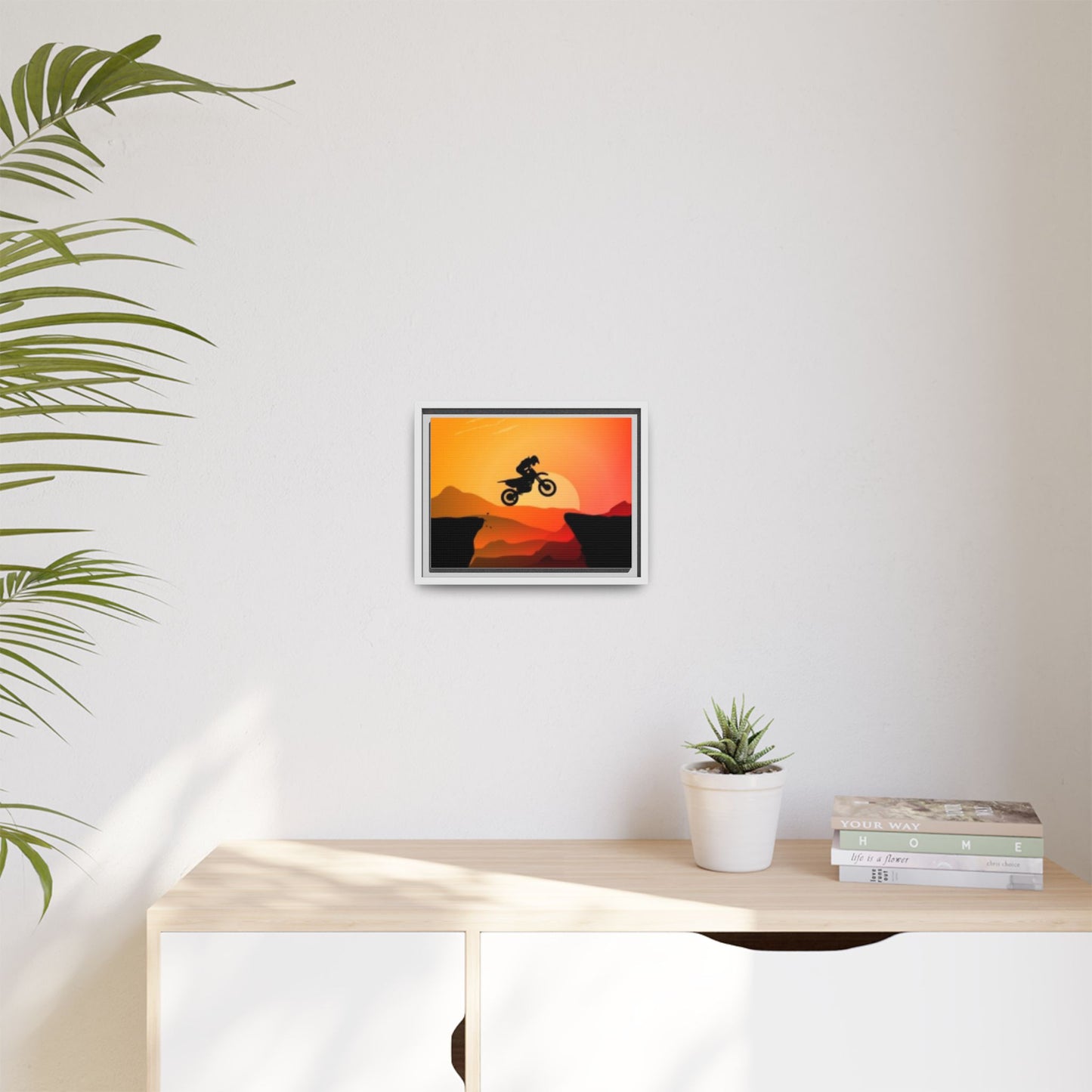 Mountain Biker Sunset Canvas Art, Motivational Wall Decor, Framed Bicycle Print, Adventure Lover Gift, Home Office Artwork, Sports [...]